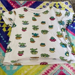 Colorful succulent plant shirt